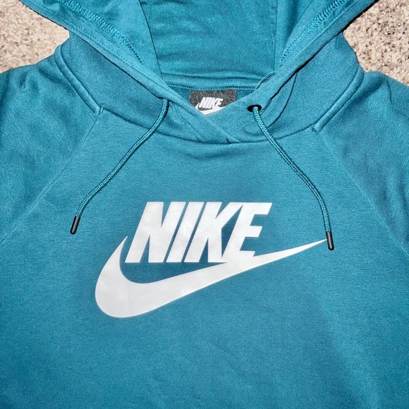 Nike Sportswear Men's Club Fleece Essential Hoodie in Teal - Picture 6 of 8